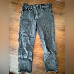 Old Navy Women's Black/Grey Straight Leg Jeans